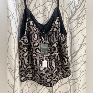 Fate Black and Silver Sequin Top